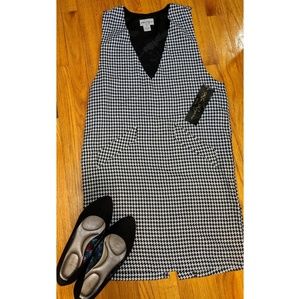Kim Rogers NWT Sz 6P Houndstooth Sleeveless Dress